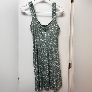 Summer Casual Square Neck Dress with Pockets & Sleeveless - Size: Medium